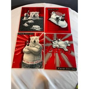 COCA-COLA VINTAGE 1995 & 1997 FOLDERS LOT OF 5 "RARE" BY STUART HALL CO., INC